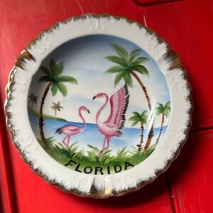 Florida Souvenir Bowl with Flamingos